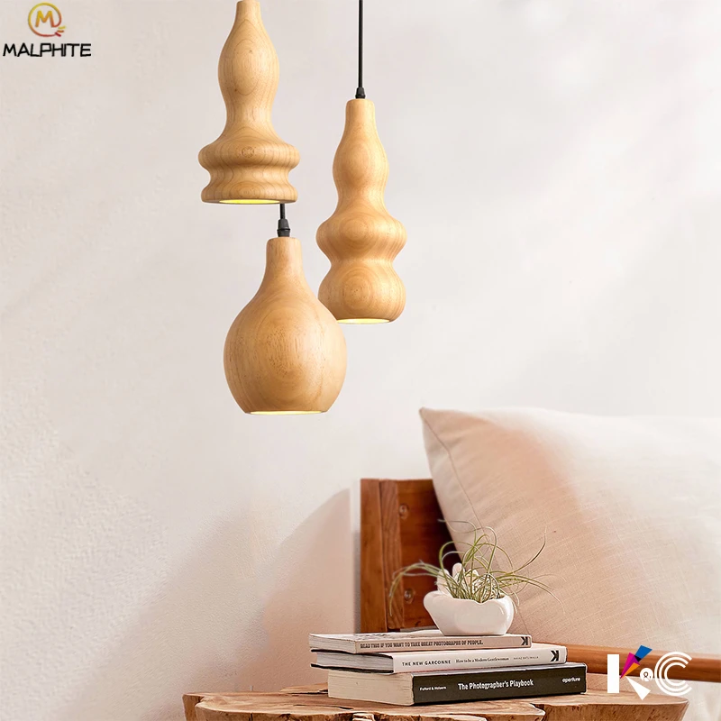 

Nordic hanging Bar Bedroom Wooden Decor pendant Lamp Cafe Hallway Loft Bar Droplight Store Corridor Decoration lighting fixtures