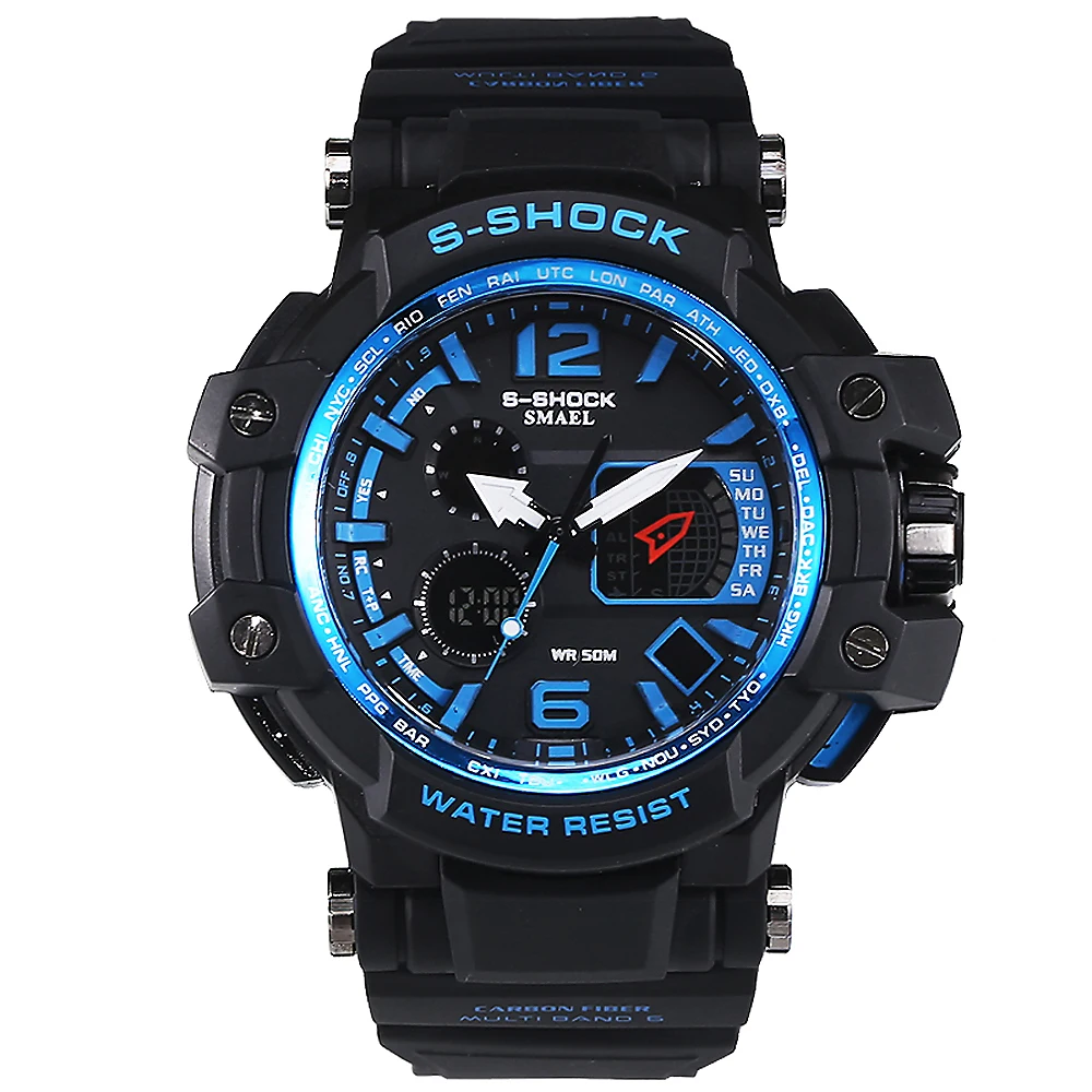 Мужские спортивные часы люксовый бренд G Style S SHOCK наручные цифровые аналоговые