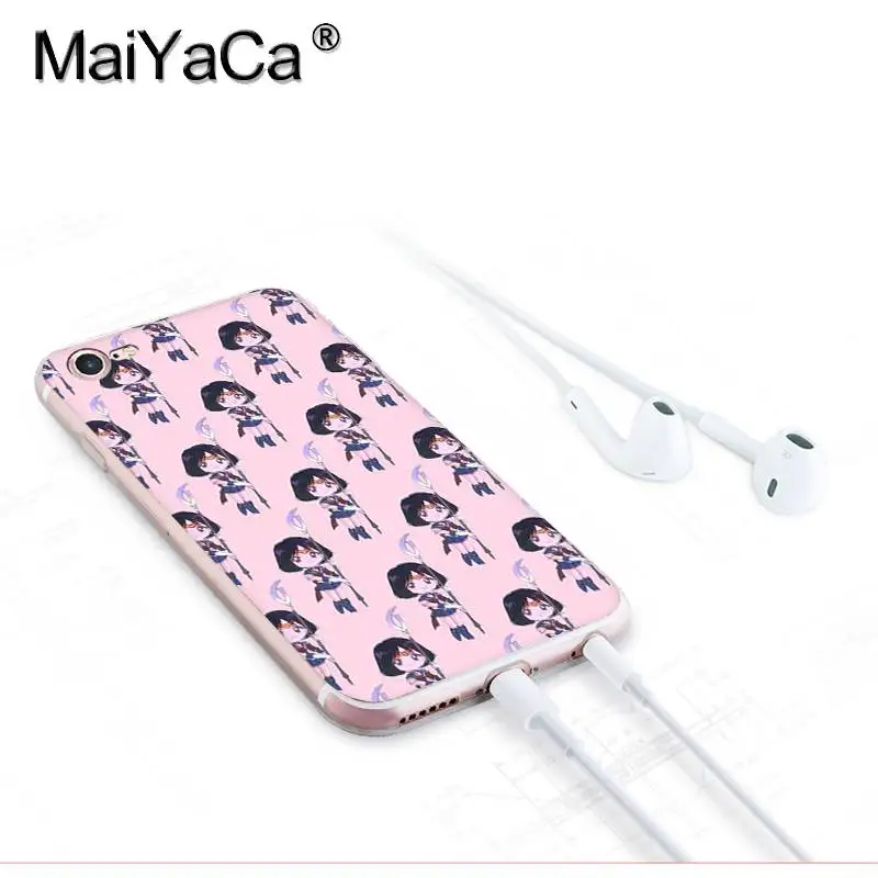 Чехол MaiYaCa для iphone 7 6 X модный прозрачный чехол Сейлор Мун Сатурн iPhone 8 6S Plus XS XR