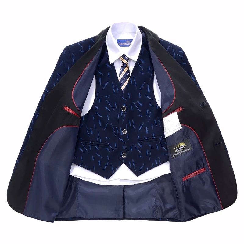 Boys suit 3pcs Kids Wedding Blazer Suit formal Clothing Set Baby costume party dress |