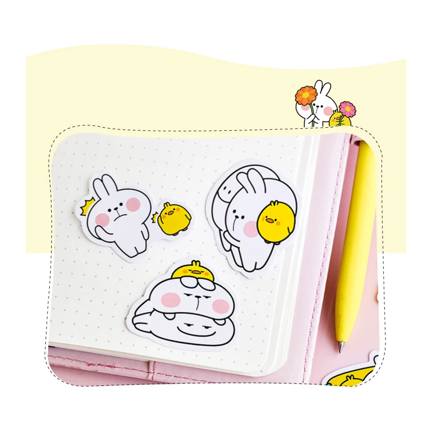 45 шт./упак. милые Kawaii Кролик Мини мультфильм бумажные наклейки s планировщик для