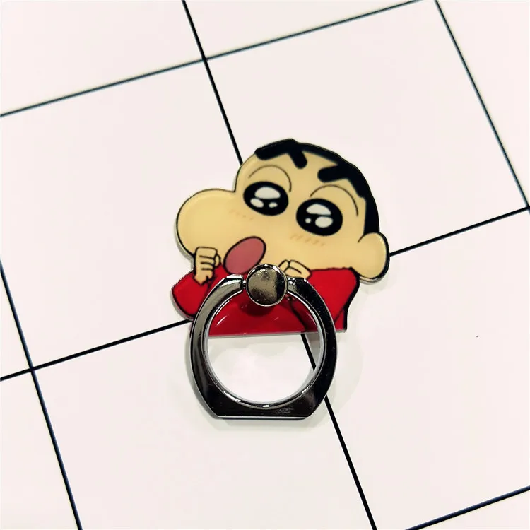N Chi-bi Maruko Crayon Shin-chan антиосеннее металлическое кольцо на палец для мобильного телефона с поддержкой фигурной игрушки - Цвет: N