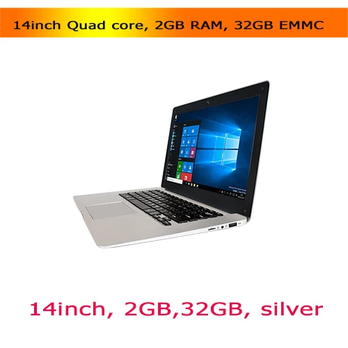 14inch 2GB 32GBsilve 15,6 дюймов дешевые ноутбуки 4 Гб 64 Гб EMMC Atom X5 Z8350 четырехъядерный процессор bluetooth HDMI Windows 10 нетбук ноутбук - Цвет: 14inch 2GB 32GBsilve