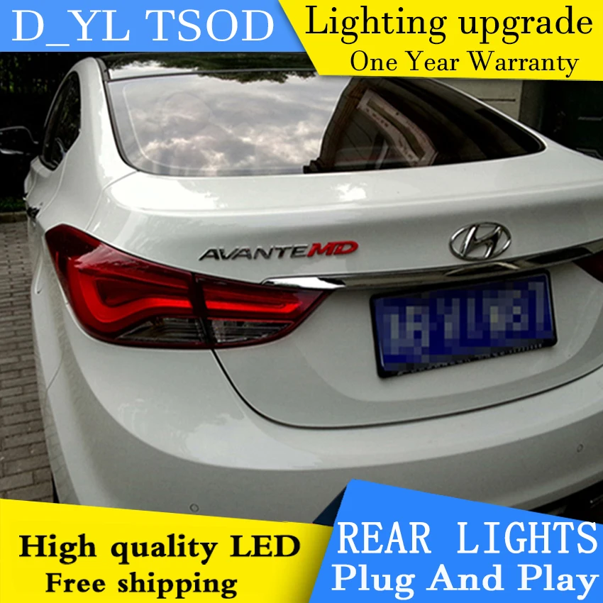 D_YL стайлинга автомобилей для Hyundai Elantra хвост светильник s Корея Дизайн Новый