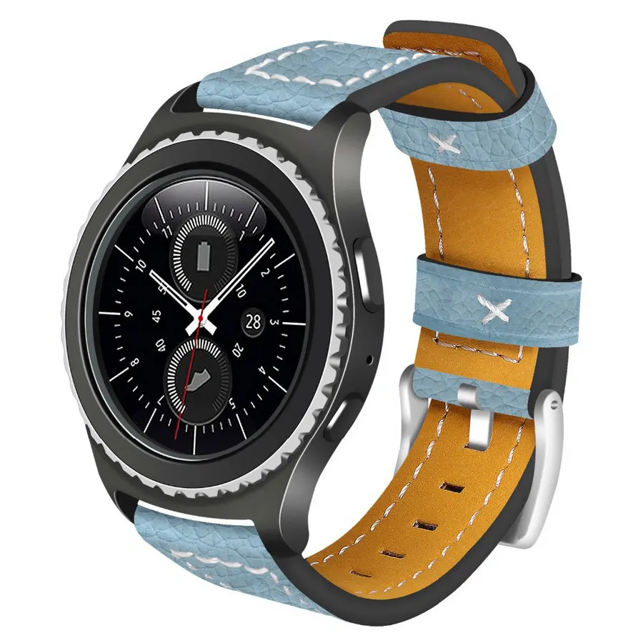 Замена натуральной кожи для samsung gear S2/S3/S4 ремешок для часов gear Sport SM-R600/gear S2 классический SM-R732 и SM-R735 смарт-ремешок