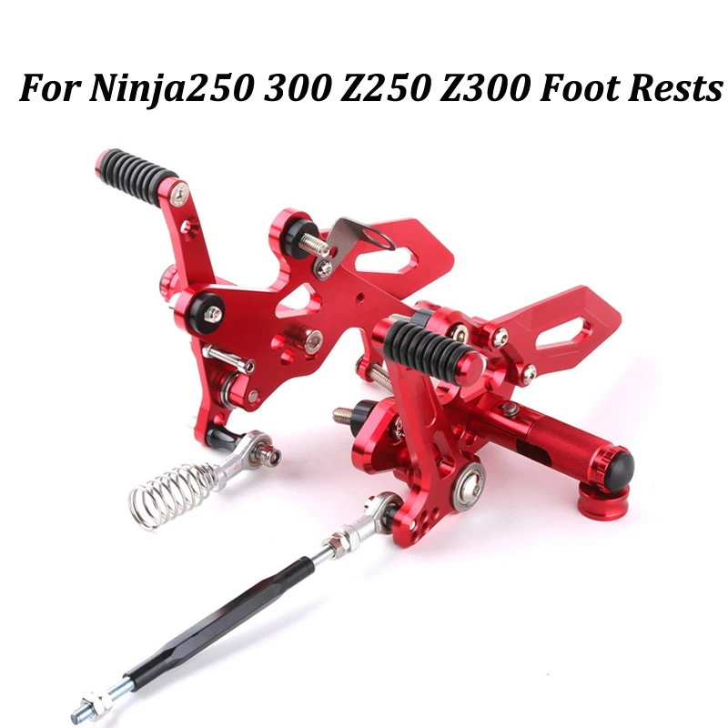 Motorcycle Adjustable Foot Rests CNC Accessories Modified For Kawasaki Ninja250 300 Z250 Z300 All Year | Автомобили и мотоциклы
