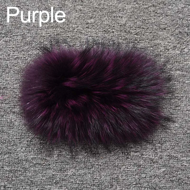 Purple Женские пальто из натурального меха енота модные зимние меховые куртки 4 ряда пушистая теплая верхняя одежда леди S7374 - Цвет: Purple