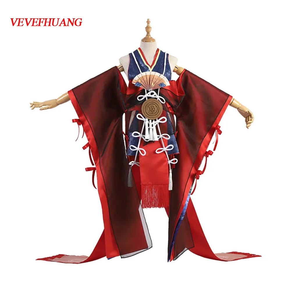 Игра VEVEFHUANG Kосплей! Onmyoji Tamamo No Mae новый персонаж кожа великолепное кимоно платье