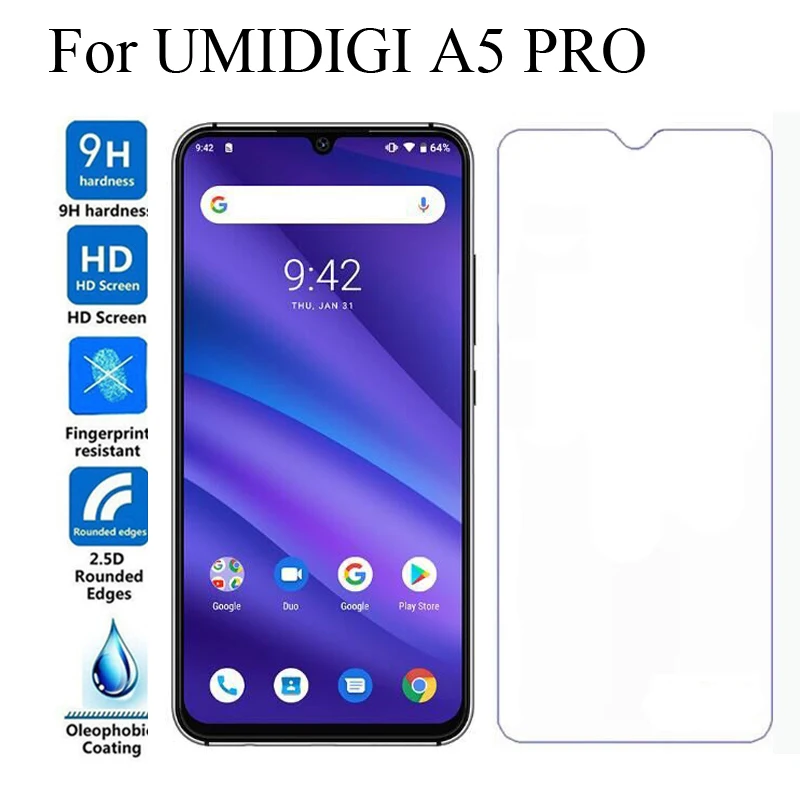 Закаленное стекло для UMIDIGI A5 PRO Защитное экрана 2.5D 9H Премиум профессиональная