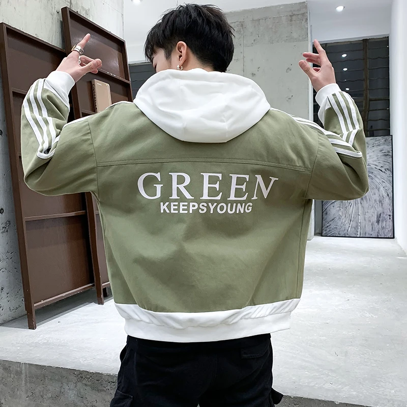 2019 Весенняя мужская куртка с капюшоном Повседневная рабочая одежда популярная