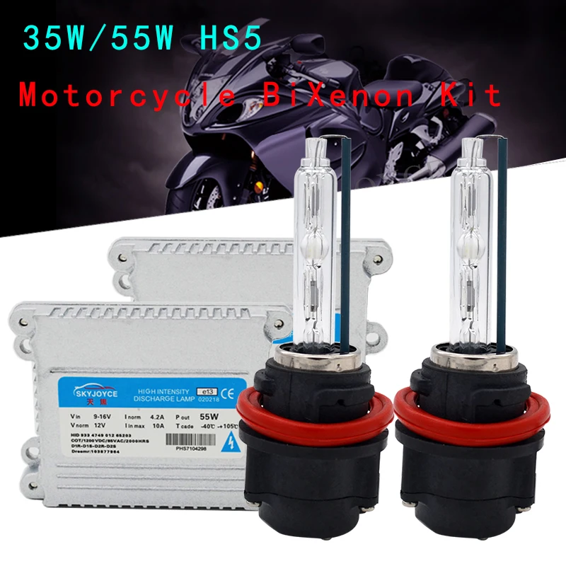 2020 Новый 35 Вт 55 мотоциклетный комплект HID HS5 Биксеноновая лампа высокой/низкой