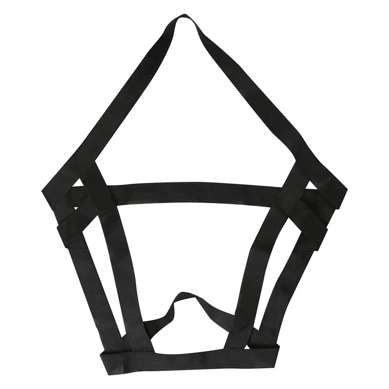 Feeshow Gothic Sexy Men Hombre Lingerie Halter Neck Elastic Hollow-out Body Chest Harness Bondage BDSM Man Costume Belt Shapers |