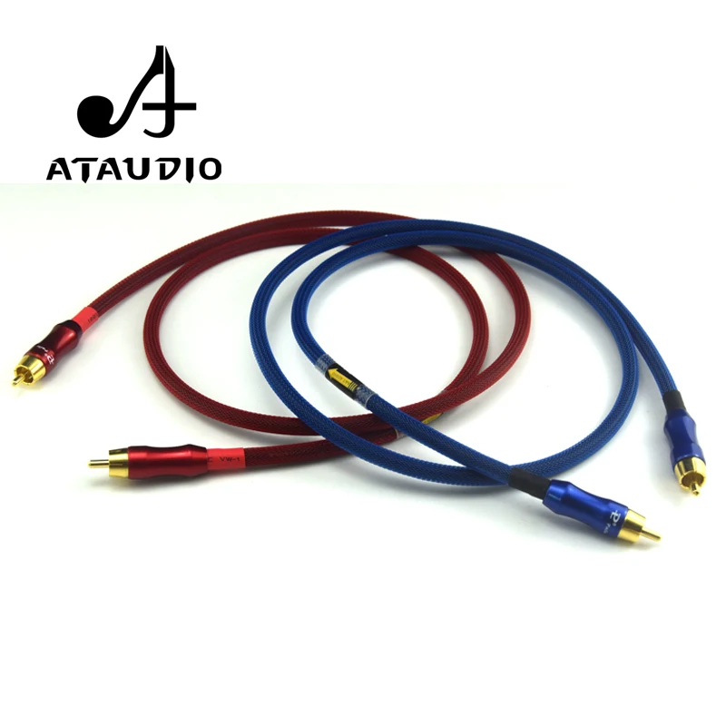 ATAUDIO 1 пара Canare Hifi Rca кабель Hi end 6N OFC 2RCA штекер на штекер|hifi rca cable|rca cablehifi |