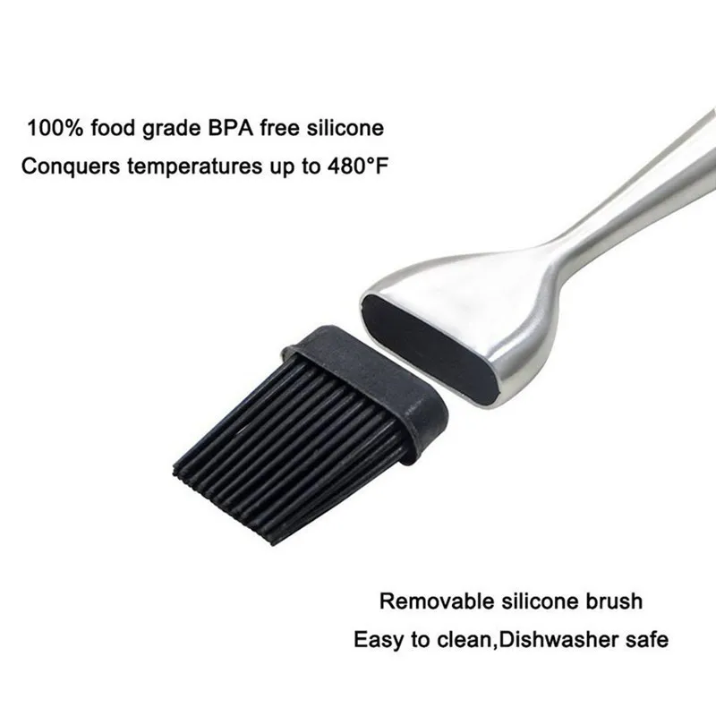 Щетка для барбекю 30 см гриль сметания крошек Нержавеющая сталь полые ручки