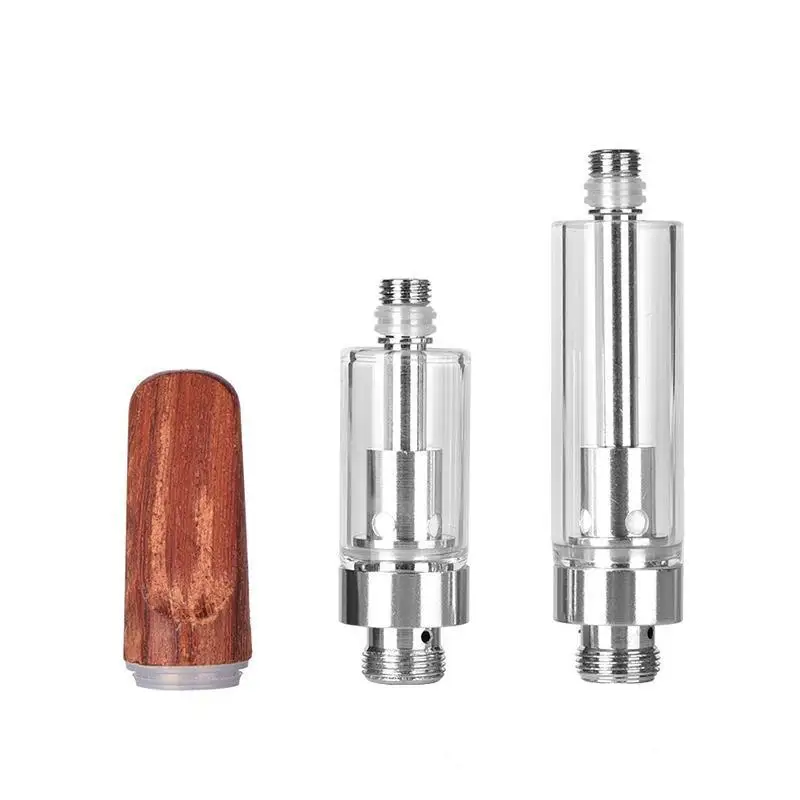 100pcs/lot Wooden Mouthpiece CBD Cartridges Vape Pen Ceramic Coil Vaporizer 0.5ml 1.0ml Vapor 510 Thread tank for Thick oli | Электроника