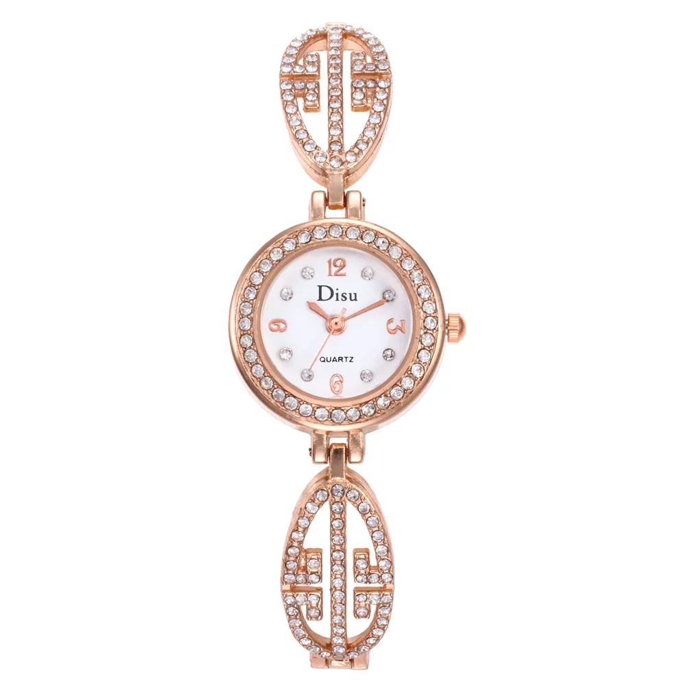 

Часы женские кварцевые под розовое золото с браслетом из нержавеющей стали