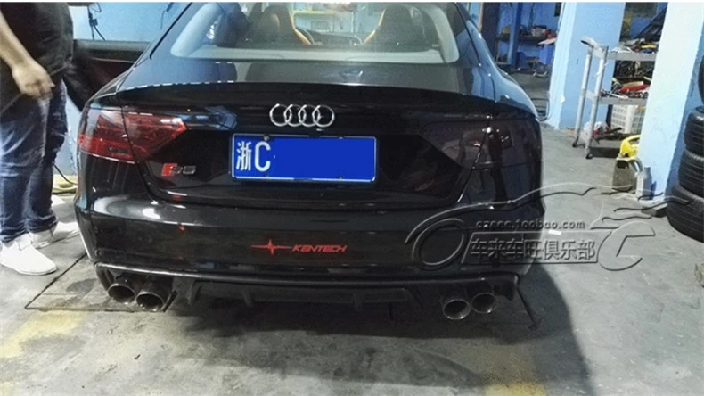 Для Audi A5 S5 Sportback 2008- углеродное волокно задний спойлер высокое качество автомобильный бампер диффузор авто аксессуары