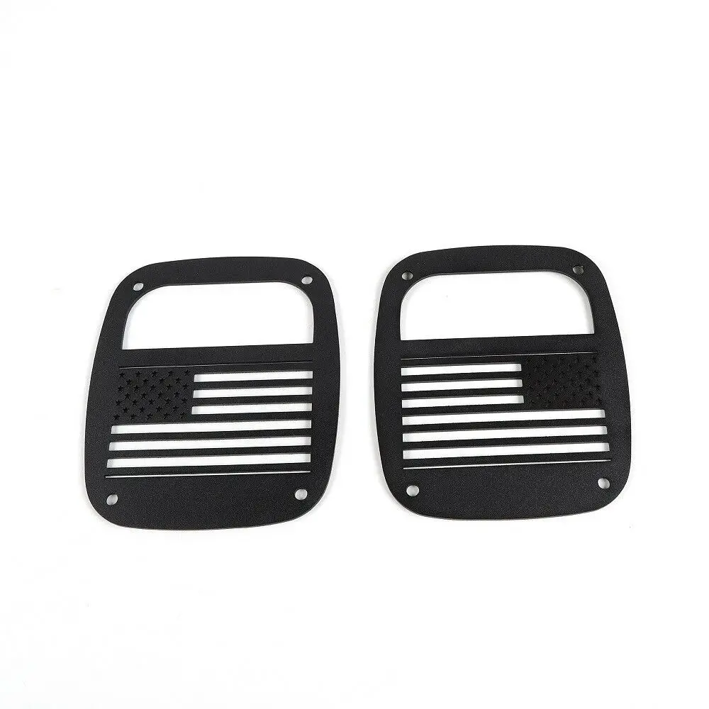 2 Tailight защитный чехол флаг США-никогда не ржавеет подходит 1997-2006 для Jeep Wrangler YJ TJ |
