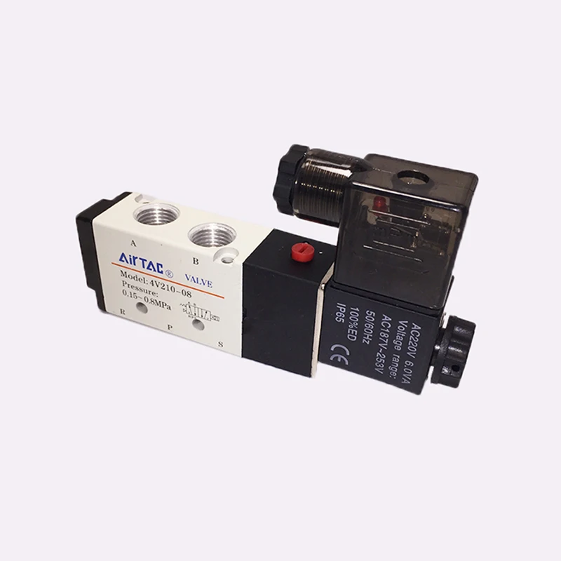 5 позиционный 2 Электрический электромагнитный клапан Airtac 4V210 08 DC 24V DC12V AC110V AC220V 1/4
