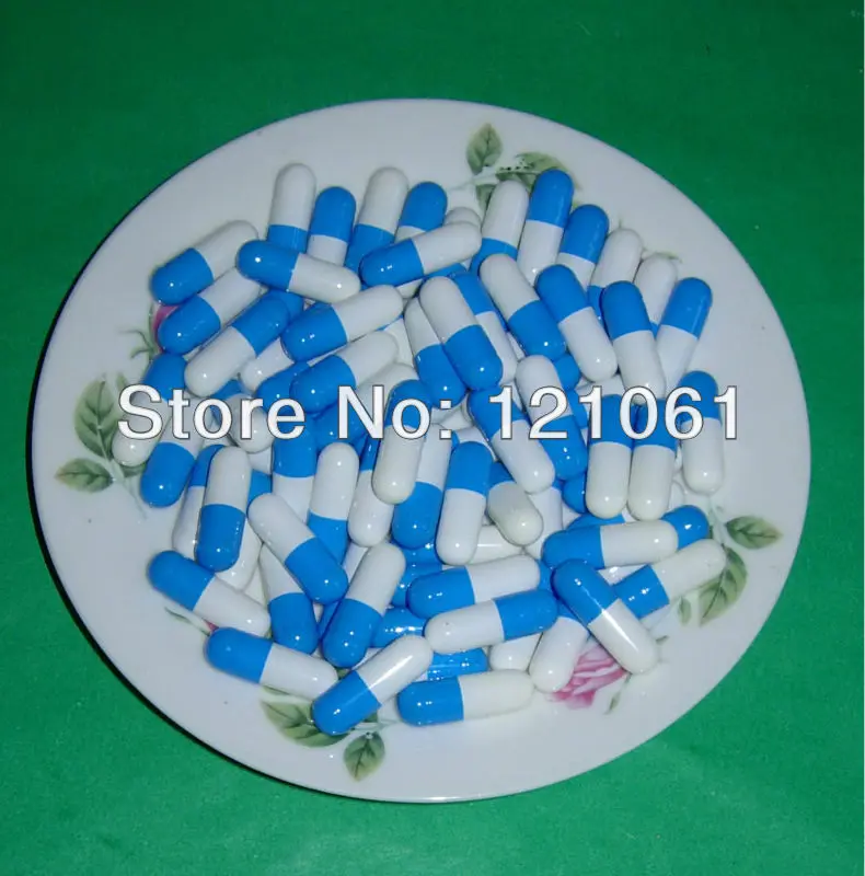 

00# 1,000pcs, joined or seperated capsules size 00, blue-white empty capsules size 00,hard gelatin empty capsules