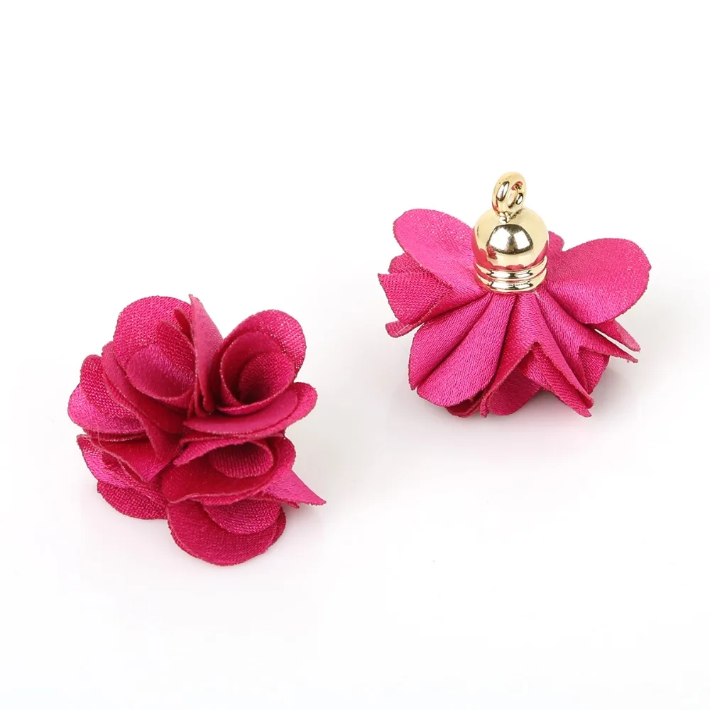 Акция! Подвески для сережек ручной работы в виде цветов 2 шт. 3 см брелоков ремней