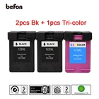 Чернильный картридж befon, сменный картридж 123XL 2 черных 1 цвет для принтеров HP 123 HP 123 Deskjet 1110 2130 2132 2133 2134 3630