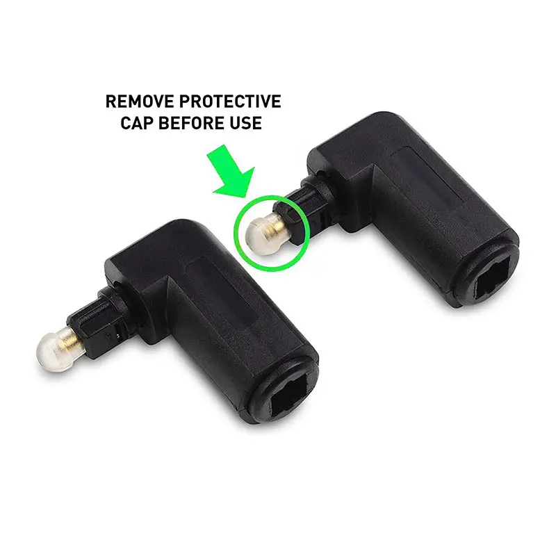 Male to Female Optical Digital Audio Converter Adapter with 90 Degree Right Angle 360 Swivel for Toslink Jack LSMK99 |