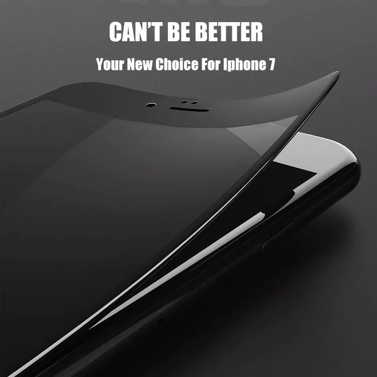 1000 шт закаленное стекло для Iphone 7 plus с мягким краем I7 защита экрана 2.5D изогнутый