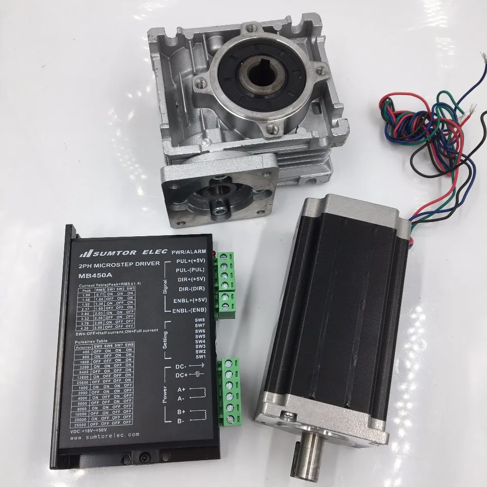 Ratio 50:1 Geared Stepper Motor Nema23 L112mm 4.2A 1.8degree Gearbox Speed Reducer Driver CNC Router Kit | Обустройство дома