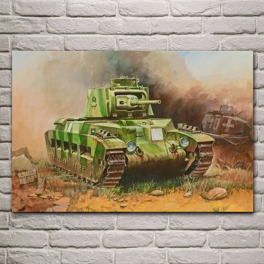 Искусство британская пехота средний танк Matilda II WW2 настенные постеры картина для