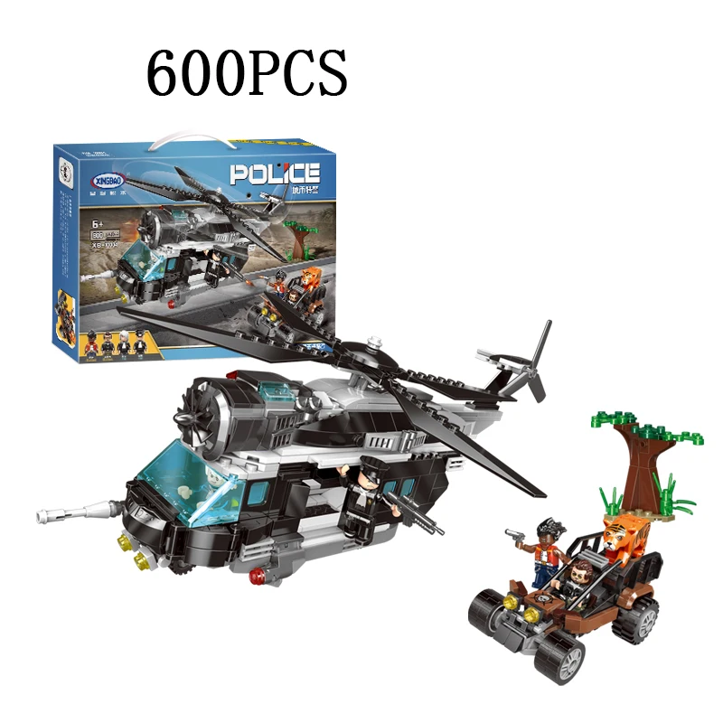 city Lepins Police series helicopter Building Blocks Bricks DIY Toys Model kits gifts for children | Игрушки и хобби