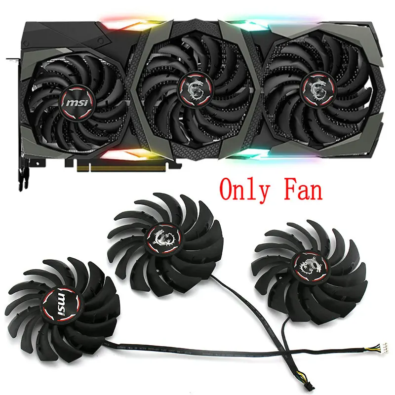 Вентилятор для видеокарты MSI RTX2080 RTX2080Ti GAMING X TRIO PLD09210B12HH PLD10010B12HH DC12 в 0 40a 4