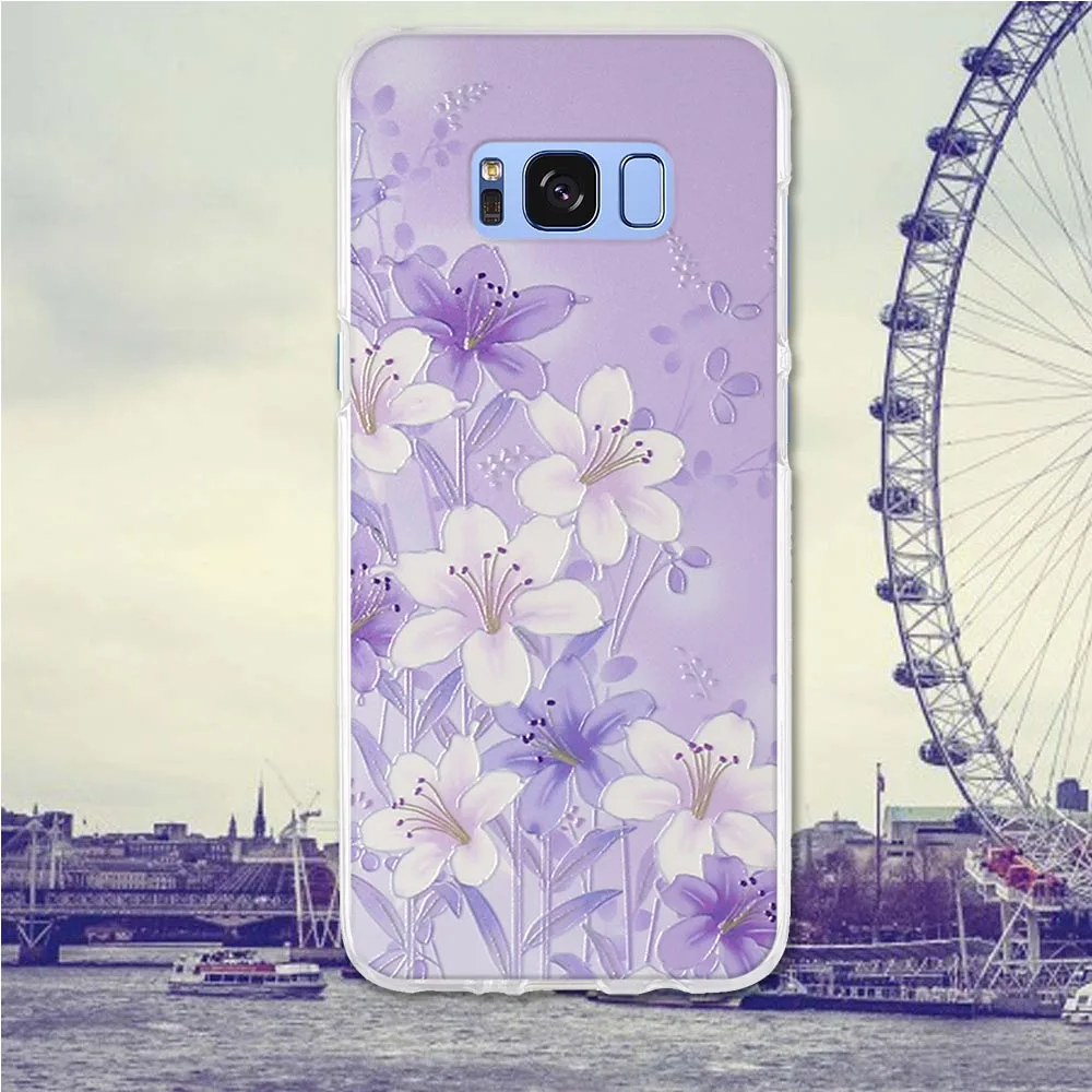 Силиконовый чехол для Samsung Galaxy S8 G950F G9500 цветы мягкие чехлы S 8 | Мобильные телефоны