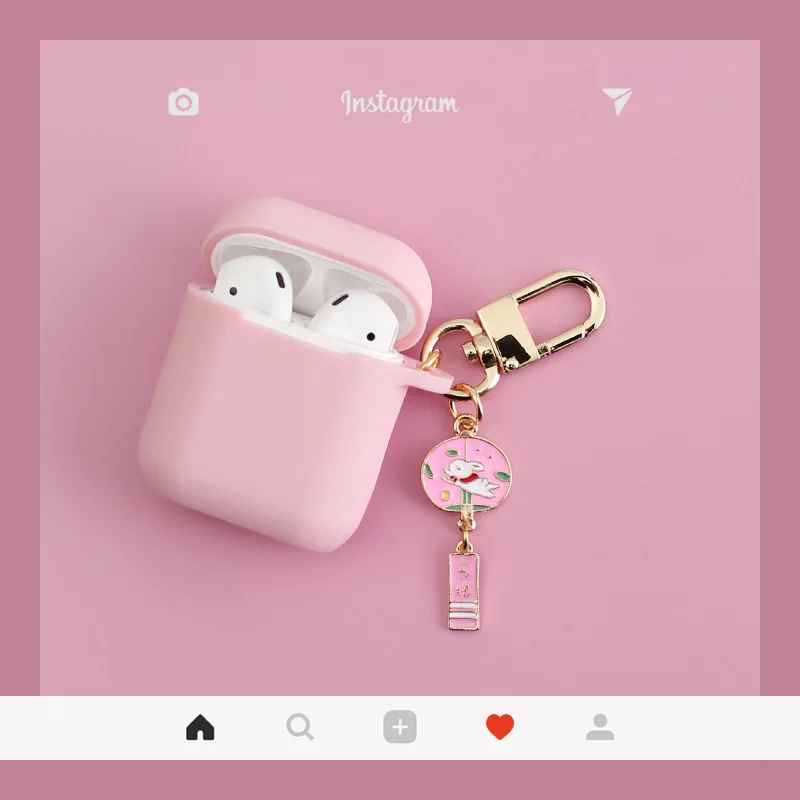 Модный милый силиконовый чехол для наушников Apple Airpods защитный аксессуаров с