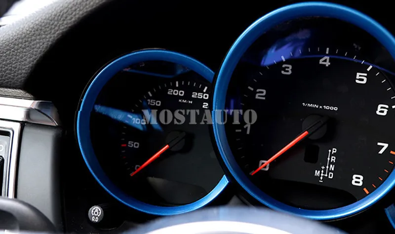 Накладка на края внутренней панели для Porsche 718 Boxster Cayman 2013- 3 шт. серебристый/синий/красный