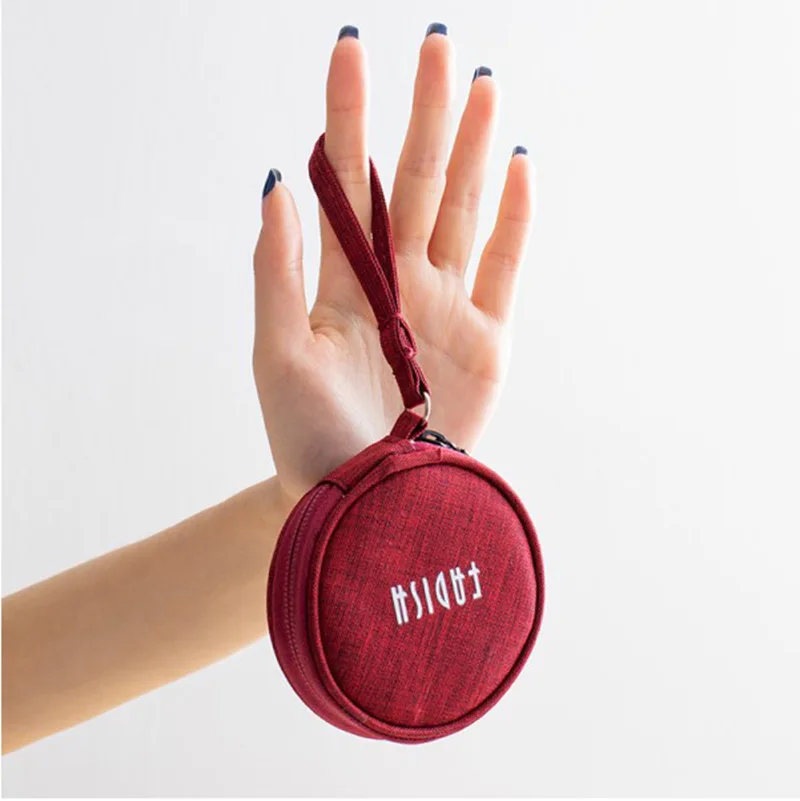 Новейший симпатичный мини цветочный холщовый чехол для кабеля ключей сумок карт