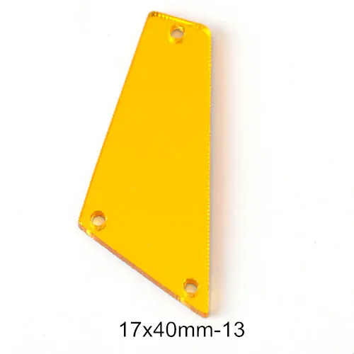 17x40mm-P13 50 шт золотые акриловые пришивные стразы с плоской задней стороной зеркальные акриловые золотые Пришивные из стразов для одежды аксессуары B7066 - Цвет: 17x40mm-P13