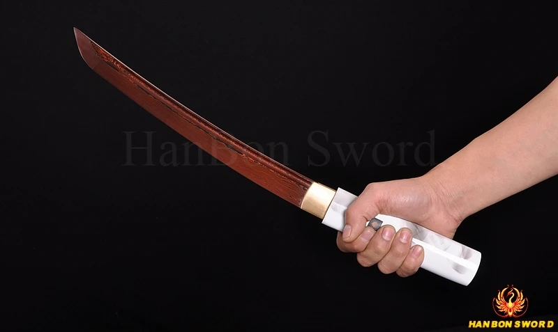 Полный Тан джанпанезе Самурай Дамаск короткий самурайский меч Танто сложенный