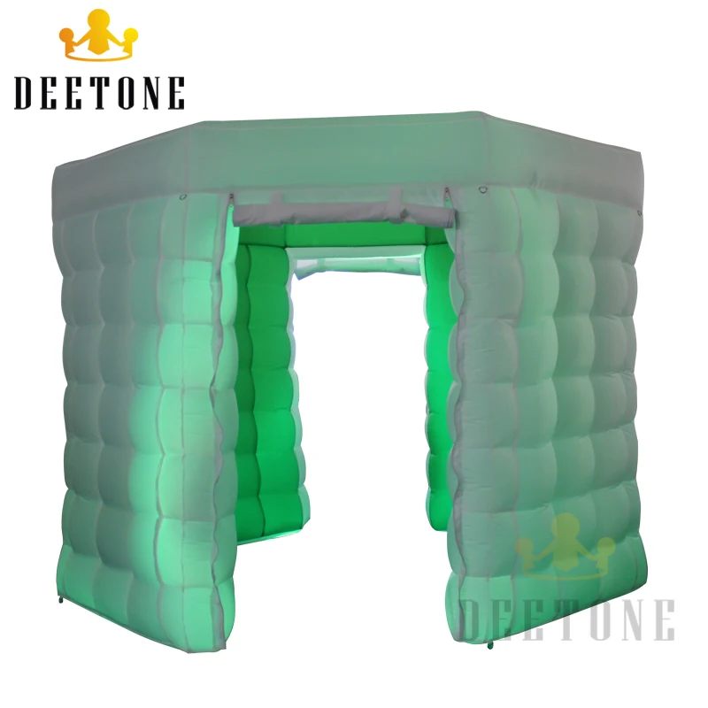 DEETONE красочное освещение 2 двери надувной восьмиугольник фото стенд корпус