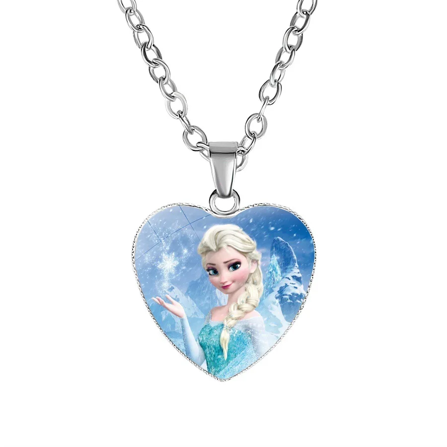 Disney из мультфильма «Холодное сердце», детское ожерелье, платье принцессы Софии, с бантом, для куклы аксессуары, платье для девочек, подарок на день рождения косметический Женский свитер ювелирные изделия - Цвет: Прозрачный