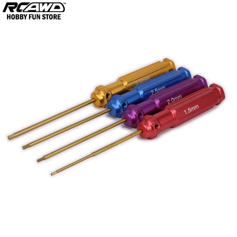 RCAWD 4 шт. инструменты для шестигранных ключей алюминиевые отвертки из