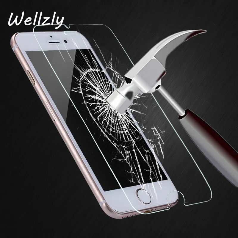 Wellzly 2.5D Закаленное стекло для iphone8 8 plus 5s 6 6s протектор экрана Защитное Apple iPhone7 7 X
