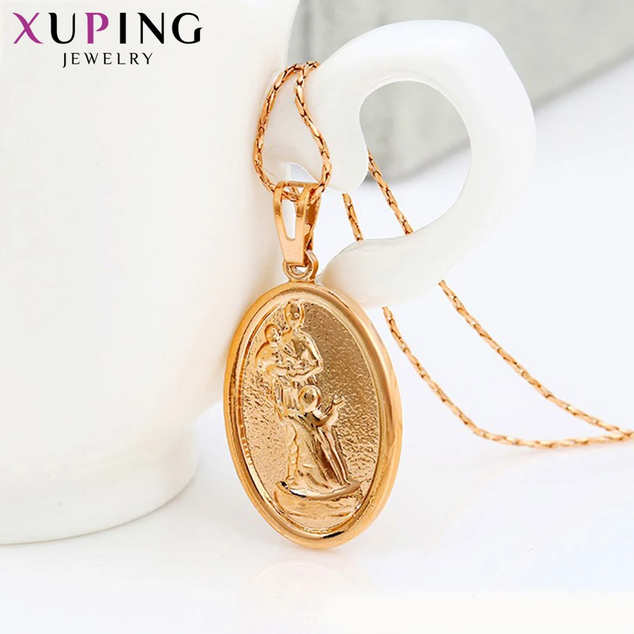 Xuping ювелирные изделия модный простой кулон на удачу с позолоченным покрытием для