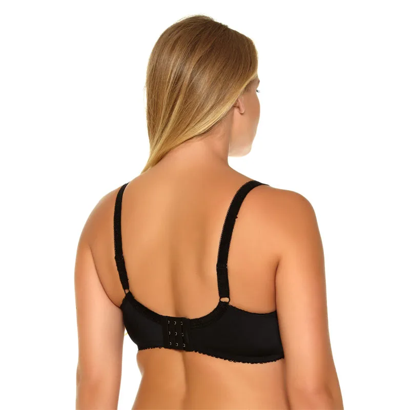 Женский кружевной бюстгальтер DW169 черный прозрачный без подкладки чашечки