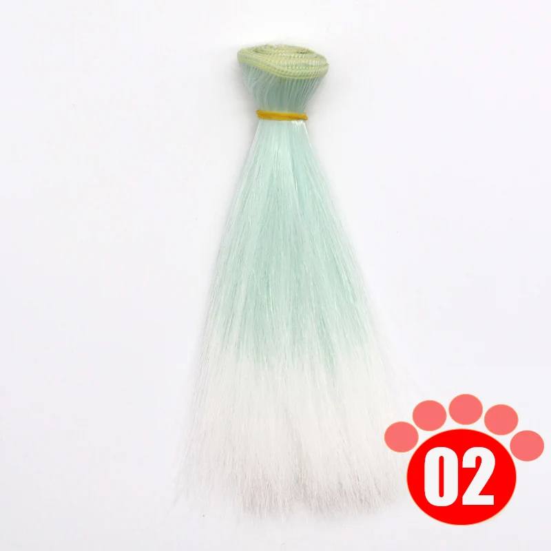 colour 02 Msiredoll bjd парик аксессуары 1 шт. 15*100 см или 25*100 см волосы куклы для 1/3 1/4 1/6 прямые волосы bjd парик diy - Цвет: colour 02