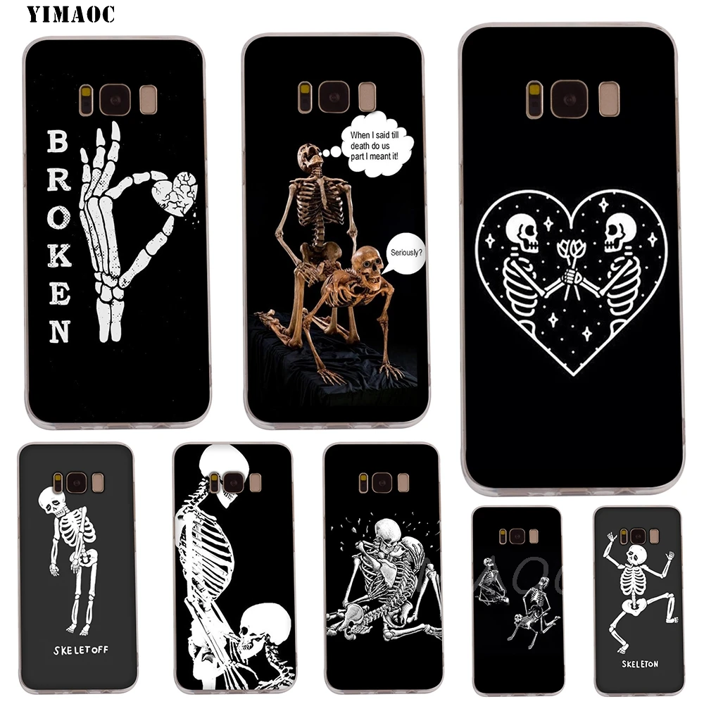 YIMAOC Skeletoff skeleton after life Soft Case for Galaxy j3 j5 j6 j7 A5 2017 A6 A9 2018 Note 8 9 S7 edge S8 S9 S10 Plus S10e |