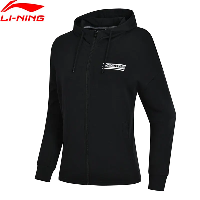 Li-Ning Women The Trend Hooded Jackets 87%Cotton 13%Polyester Loose Fit Comfort Jacket LiNing Sports Hoodies AWDN646 CJAS18 | Спорт и