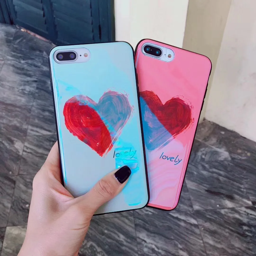Роскошные милые сердцу граффити Телефон задняя крышка для iPhone X 6 S 7 8 плюс Fundas