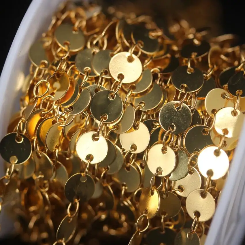 Новинка! Плоские круглые медные золотые Чокеры 5 метров 6 мм фурнитура для