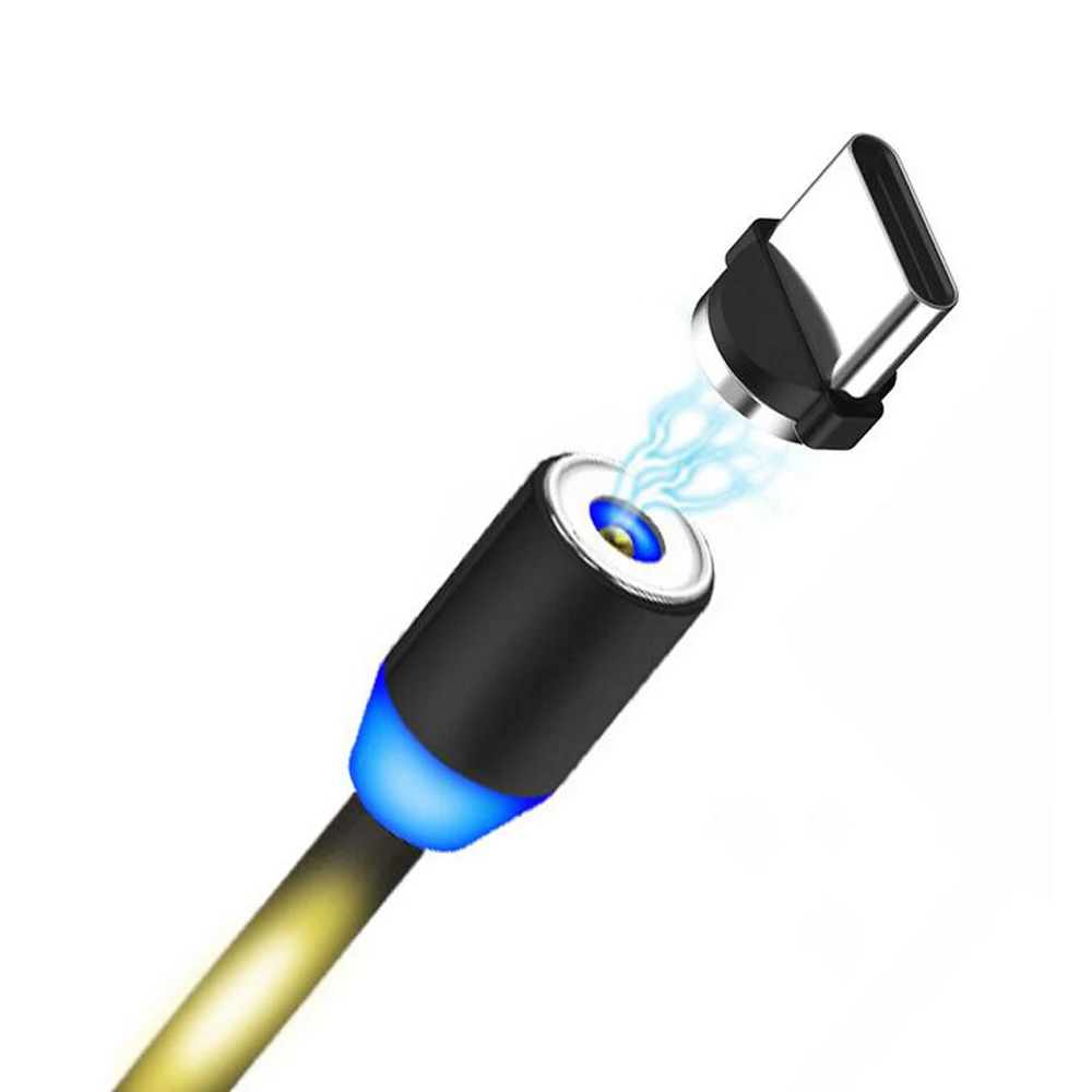 Светодиодное магнитное светящееся Зарядное устройство USB Type C/Micro USB/8 Pin зарядный